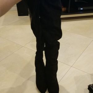 Black over the knee boots